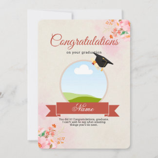 Tarjeta de felicitación de graduación