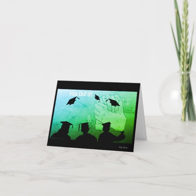 Tarjeta de felicitación de graduación ASL (Anverso)