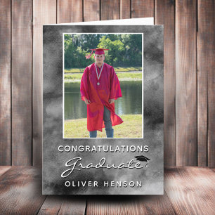 Tarjeta de Felicitación de Graduación con Acuarela