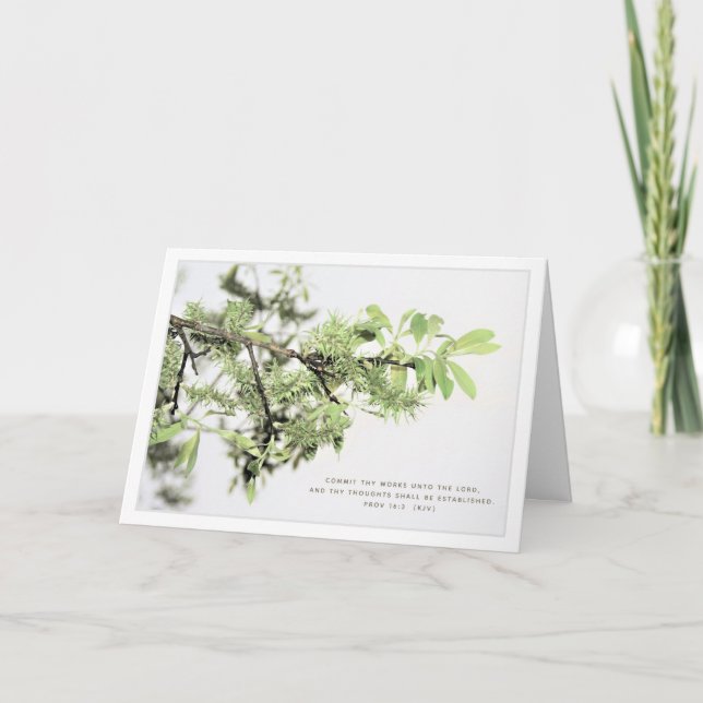 Tarjeta de felicitación de graduación cristiana bí (Anverso)