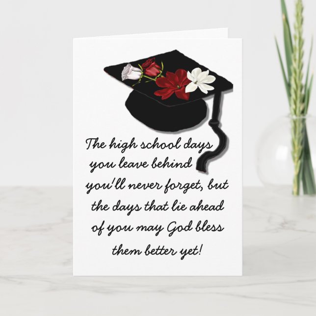 Tarjeta de felicitación de Graduación de Dios Bend (Anverso)