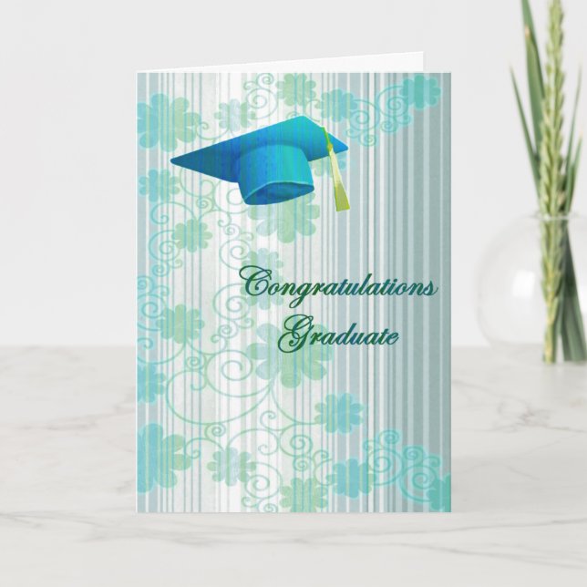 Tarjeta de felicitación de graduación floral (Anverso)