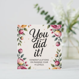 Tarjeta de felicitación de graduación por examen d
