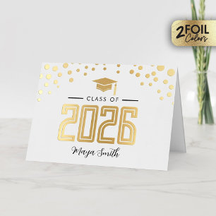 Tarjeta de felicitación de graduación real de pape