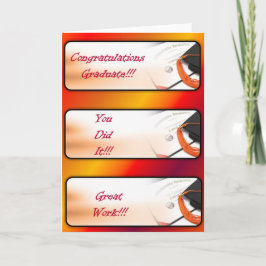 Tarjeta de felicitación de graduación - Rojo