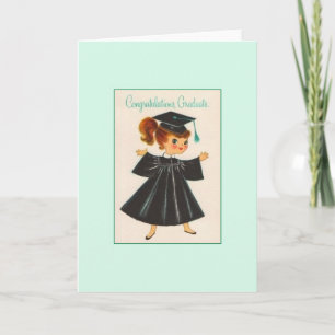 Tarjeta de felicitación de graduación vintage