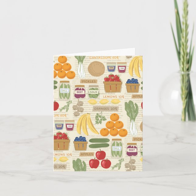 Tarjeta de felicitación de grupo de base de granja (Anverso)