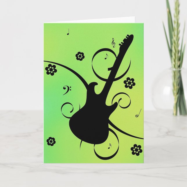 Tarjeta de Felicitación de Guitarra (Anverso)