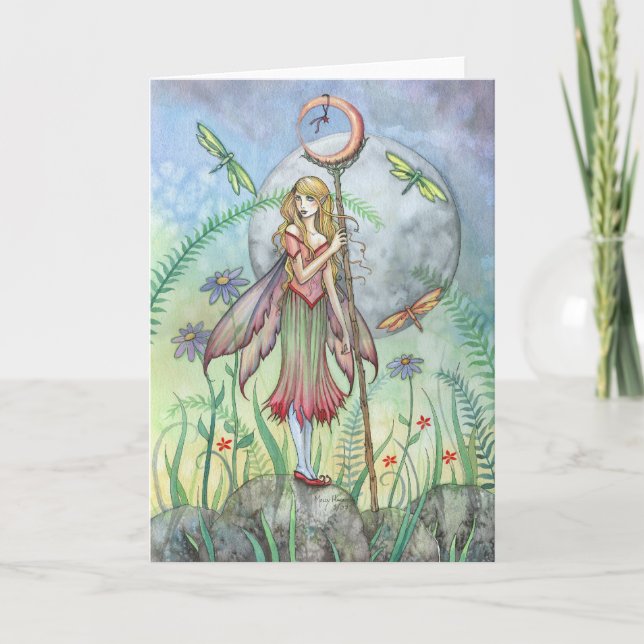 Tarjeta de felicitación de hada de las flores (Anverso)