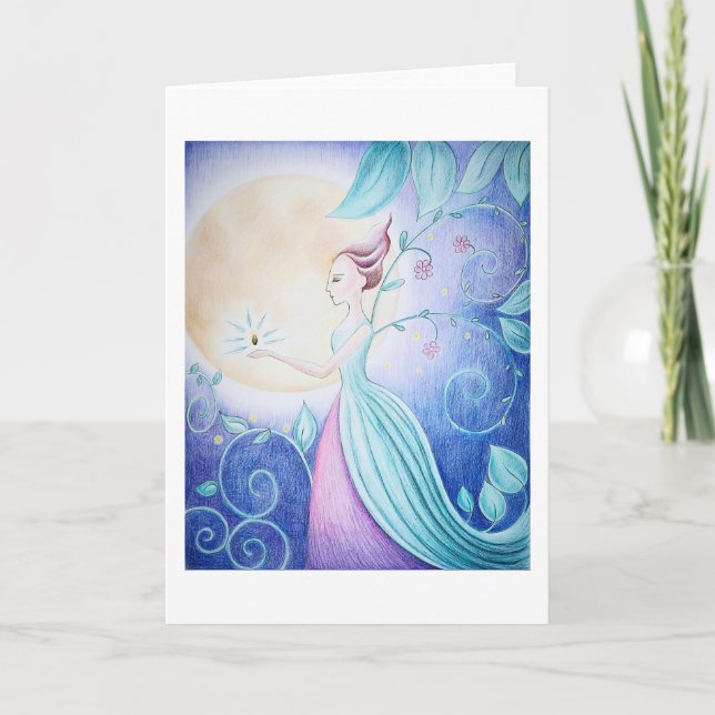 Tarjeta de felicitación de Hada de las Flores (Anverso)