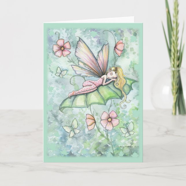 Tarjeta de Felicitación de Hada de las Flores Capr (Anverso)