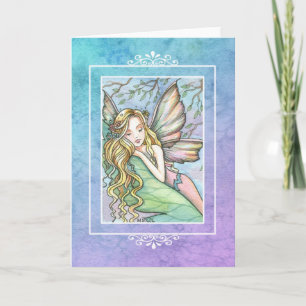 Tarjeta de felicitación de hada dormida
