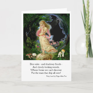 Tarjeta de felicitación de hadas de la fantasía de