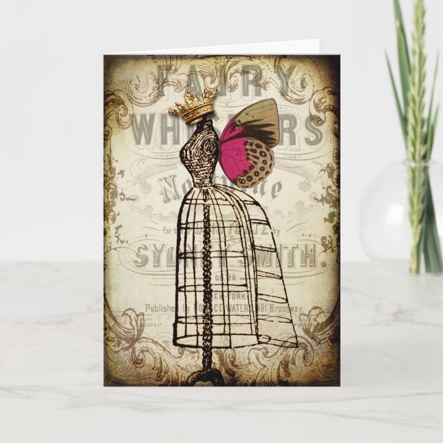 Tarjeta de felicitación de hadas de la forma del (Anverso)