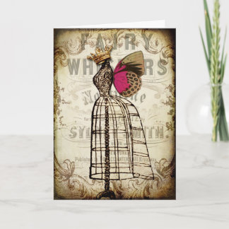 Tarjeta de felicitación de hadas de la forma del