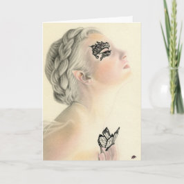 Tarjeta de felicitación de hadas de la mariposa
