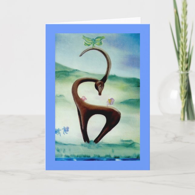 Tarjeta de felicitación de hadas (espacio en (Anverso)
