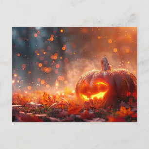Tarjeta de felicitación de Halloween calabaza espe
