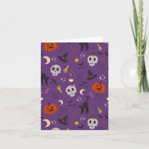 Tarjeta de Felicitación de Halloween – Calaveras, 