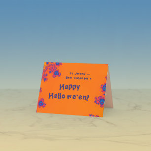 Tarjeta de Felicitación de Halloween con Bordes Fr
