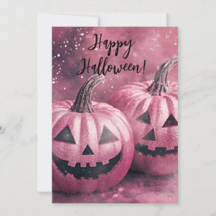 Tarjeta de Felicitación de Halloween con Calabazas