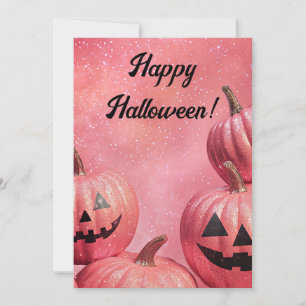 Tarjeta de Felicitación de Halloween con Calabazas