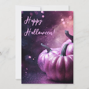 Tarjeta de Felicitación de Halloween con Calabazas