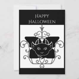 Tarjeta de Felicitación de Halloween con Gárgola