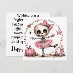 Tarjeta de Felicitación de Halloween de Bailarina