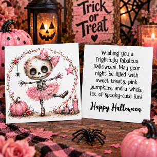 Tarjeta de Felicitación de Halloween de Bailarina