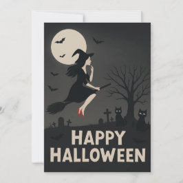 Tarjeta de Felicitación de Halloween de Bruja Espe
