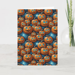 Tarjeta de Felicitación de Halloween de Calabaza C