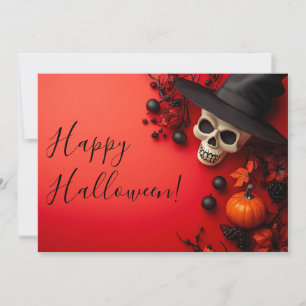 Tarjeta de Felicitación de Halloween de Calabaza y