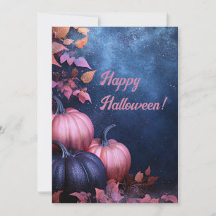 Tarjeta de Felicitación de Halloween de Calabazas