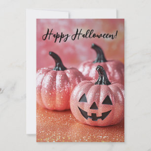Tarjeta de Felicitación de Halloween de Calabazas