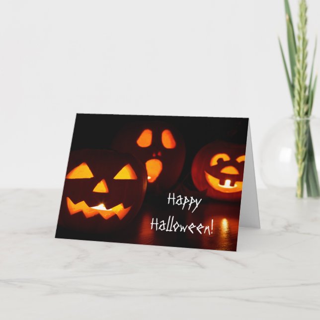 Tarjeta de felicitación de Halloween de la (Anverso)