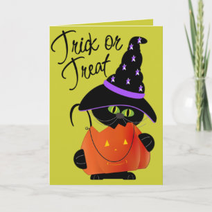 Tarjeta de felicitación de Halloween de la