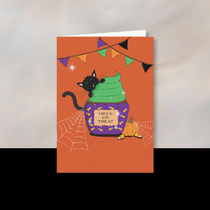 Tarjeta de Felicitación de Halloween de Naranja pa