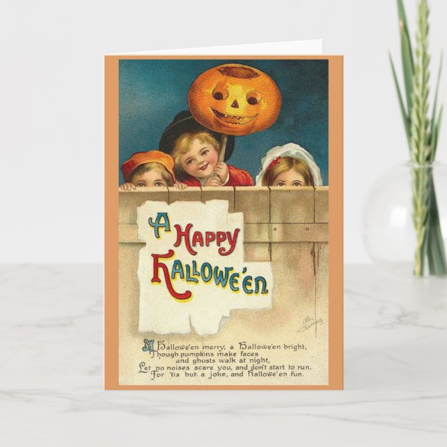 Tarjeta de felicitación de Hallowe'en del (Anverso)