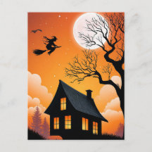 Tarjeta de felicitación de Halloween espeluznante