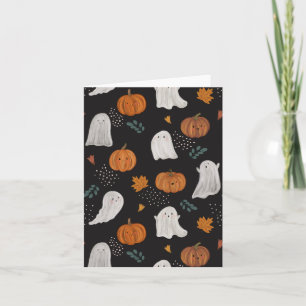 Tarjeta de Felicitación de Halloween – Fantasmas,