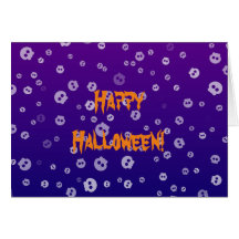 Tarjeta de felicitación de Halloween Skulls