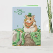 Tarjeta de Felicitación de Hamster del Día de San 