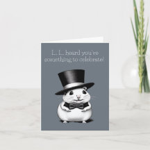 Tarjeta de felicitación de hamster nervioso