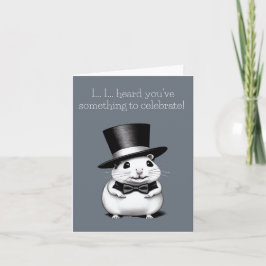 Tarjeta de felicitación de hamster nervioso