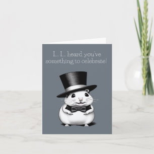Tarjeta de felicitación de hamster nervioso