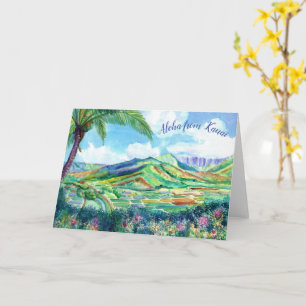 Tarjeta de felicitación de Hanalei Valley Kauai