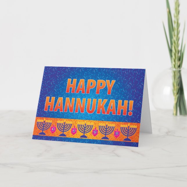Tarjeta de felicitación de Hannukah (Anverso)