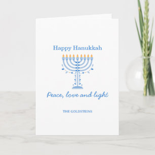 Tarjeta de felicitación de Hannukah - Feliz Janucá