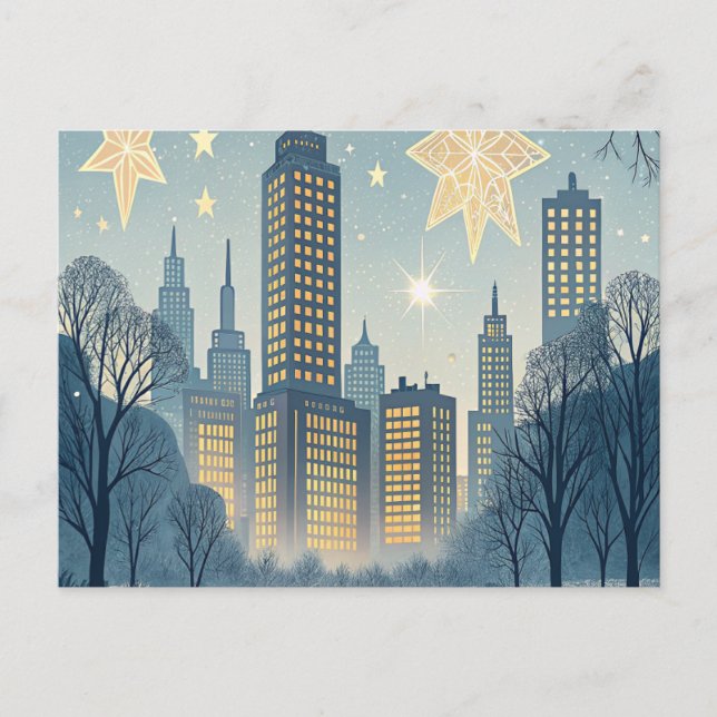 Tarjeta de felicitación de Hanukká con el horizont (Anverso)